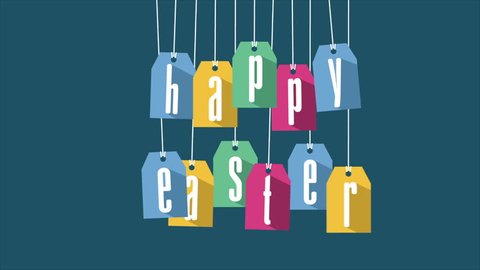 Happy easter, Video animation, HD 1080 Stock Video