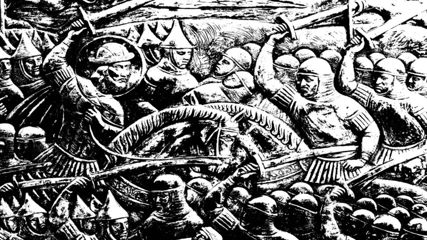battle black and white