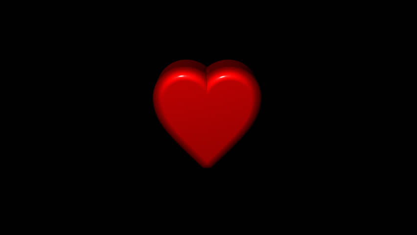 red heart rotating black back ground Stock Footage Video (100% Royalty ...