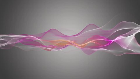 fantastic video animation with wave object in motion, loop HD 1080p Arkivvideo