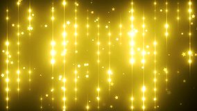 Floodlights disco background with particles. Gold creative bright flood lights flashing. Seamless loop. look more options and sets footage  in my portfolio