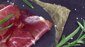 Ham Slices (seamless loopable detailed 4K UHD footage)
