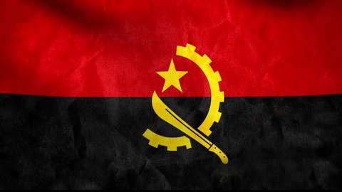 National flag of Angola, grunge