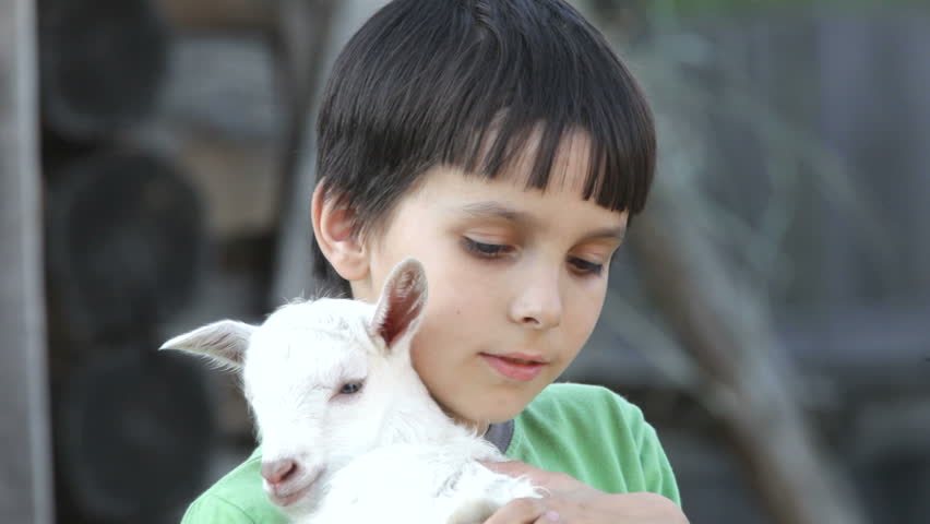 Kid and boy. A close up.