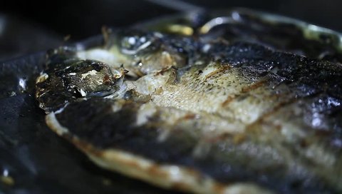 barbecue fish in the restaurant