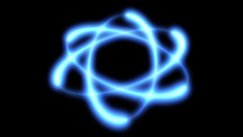 Atom, blue, seamless loop