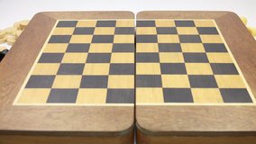 People Playing in Checkers Game. Time Lapse. 4K Ultra HD 3840x2160 Video Clip