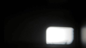 Vintage movie projector footage damaged