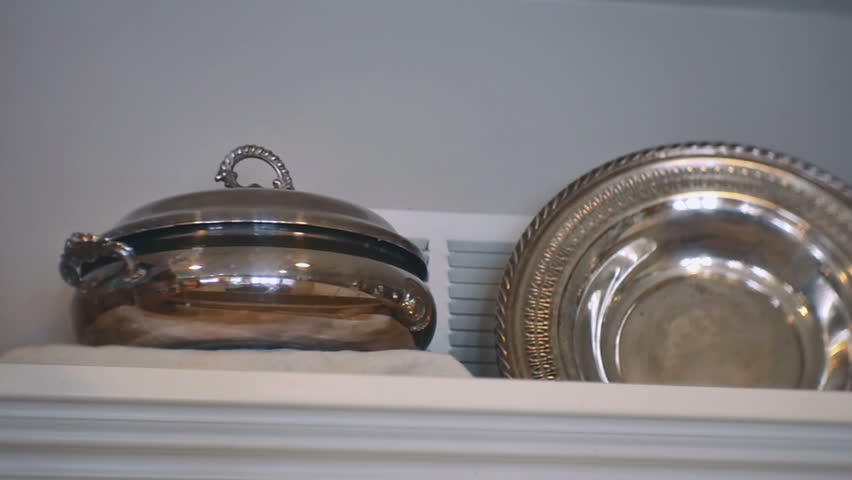 Expensive silver dishes in a house