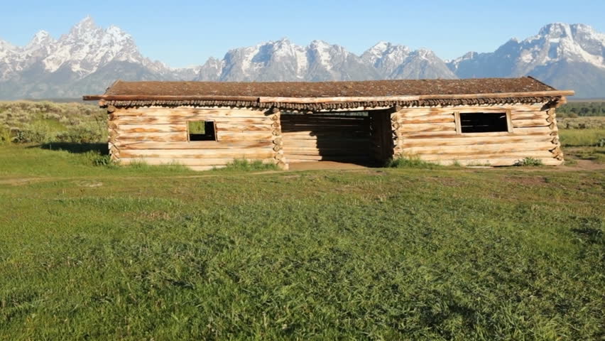 Grand Tetons and Cunningham Cabin, dolly shot