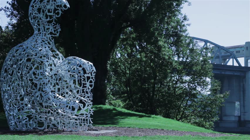 Linguistic art celebrating the variety of languages spoken in Vancouver.