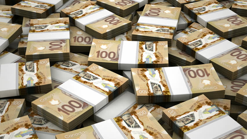 Stack Canadian Dollar Stock Footage Video 100 Royalty free 8911243 