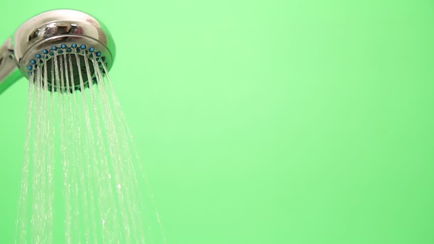 shower water green screen