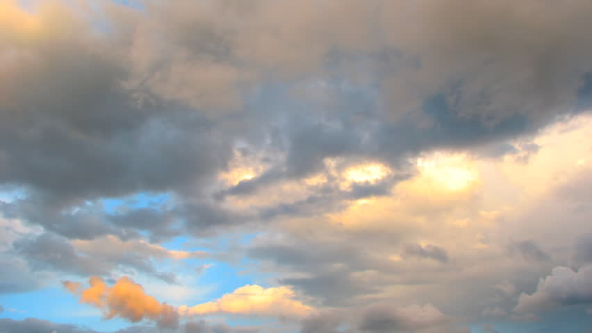 sunset clouds, timelapse