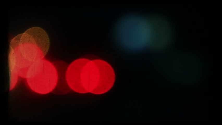 Night road lights. Retro color film background, loop, HD Royalty-Free Stock Footage #893257