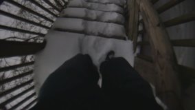 Falling on icey steps outside

Part of my 4k clip collection see other snow winter clips