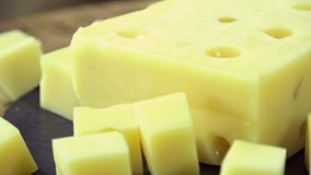 Portion of Cheese (not loopable 4K UHD footage)