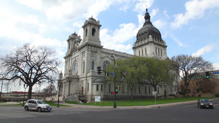 Basilica of Saint Mary in Minneapolis, MN in the morning