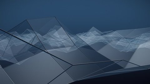 Abstract Polygon Looping Background: This loopable background is suitable for a wide range of genres including technology, science, news, media or documentary. Stock Video