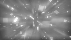 Grey animation snowflakes. Multicolored star animation. explosion star. looping animation