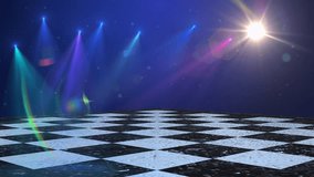 Virtual Studio Disco Dance Floor Background - for use with music videos
