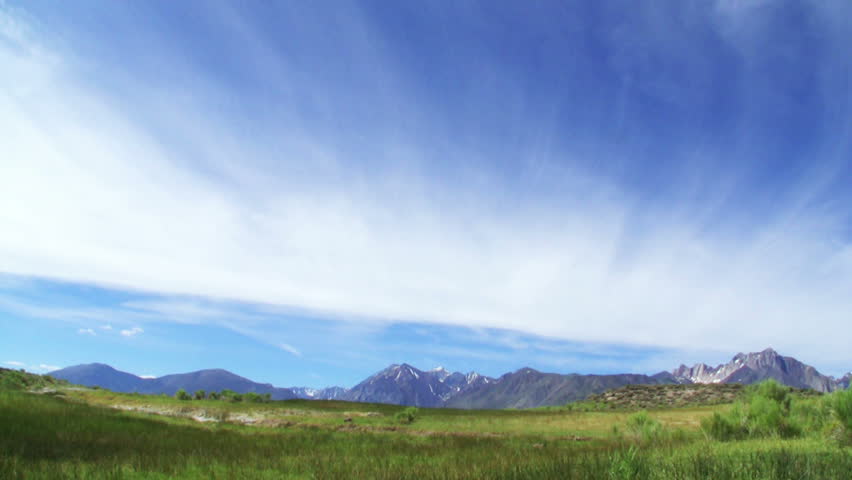 Time Lapse of Cloudscape over Alpine Mountain Range in High Sierra