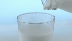Milk pouring and splahsing in slow motion; shot on Phantom Flex 4K at 1000 fps