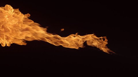 Flame thrower in slow motion; shot on Phantom Flex 4K at 1000 fps