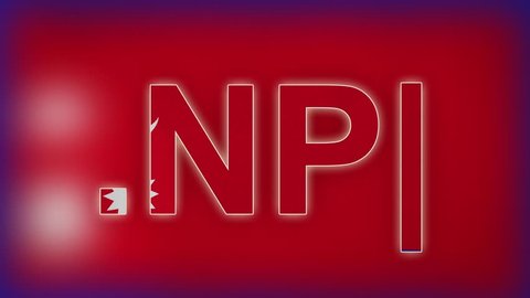 NP - internet domain of Nepal. Typing top-level domain “.NP” against blurred waving national flag of Nepal. Highly detailed fabric texture for 4K resolution. Source: CGI rendering. Clip ID: ax975c