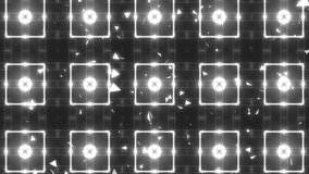 Fractal silver kaleidoscopic background. Background motion with fractal design. Disco spectrum lights concert spot bulb. More sets footage  in my portfolio