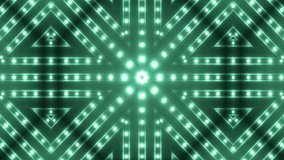 Abstract motion background in green colors, shining lights, energy waves. Background motion with fractal design. Disco spectrum lights concert spot bulb. More sets footage  in my portfolio