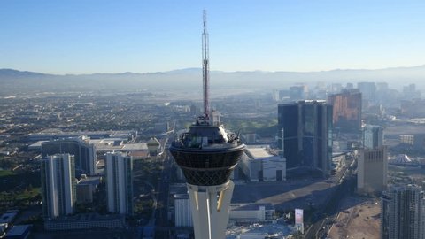 Las Vegas, Nevada, USA - November 26, 2014: Daytime aerial view of Stratosphere