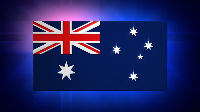 Australian 3D flag - HD loop 
