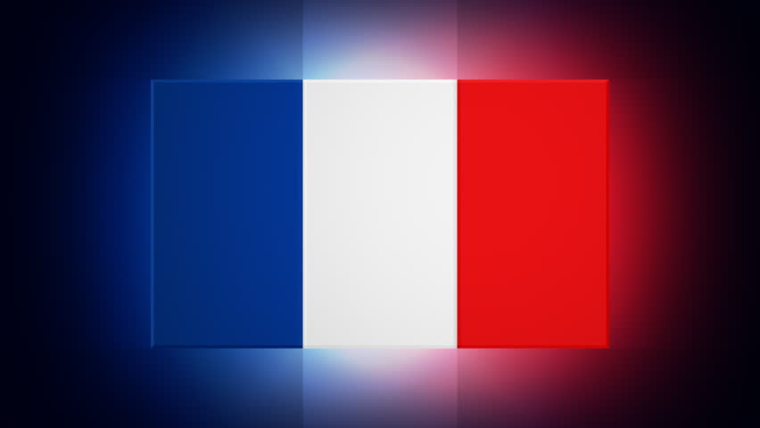 French 3D flag - HD loop 