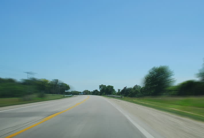 Driving on Country Highway Time Lapse