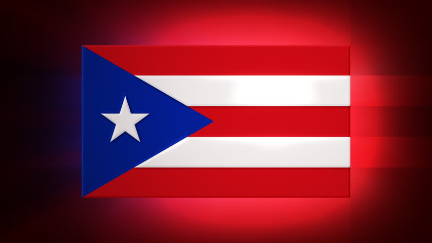 Puerto Rico 3D flag - HD loop