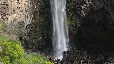 Gamla Waterfall in the winter at the Golan Heights (Israel)