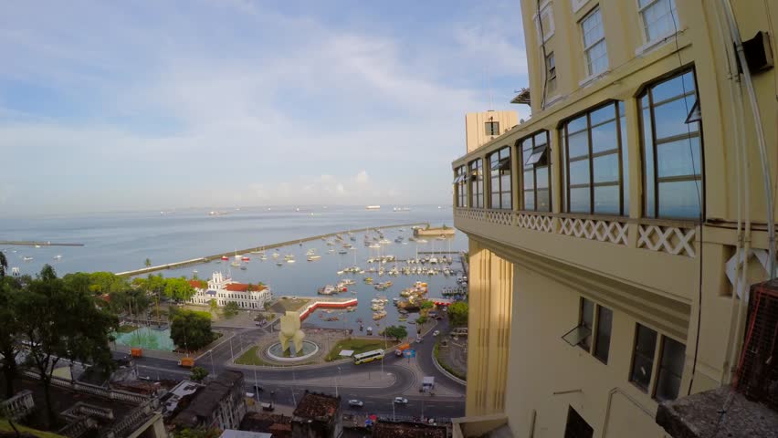 View from Lacerda Elevator on Pelourinho in Salvador, Brazil
