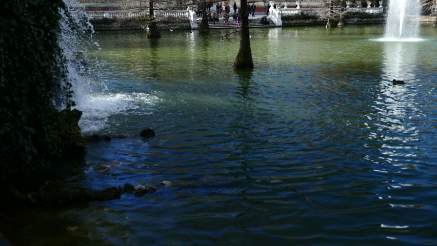 Panoramic of the Palace of Cristal in Madrid, Spain, February 2015