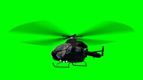 Black Helicopter Fly Green Screen Stock Footage Video (100% Royalty ...