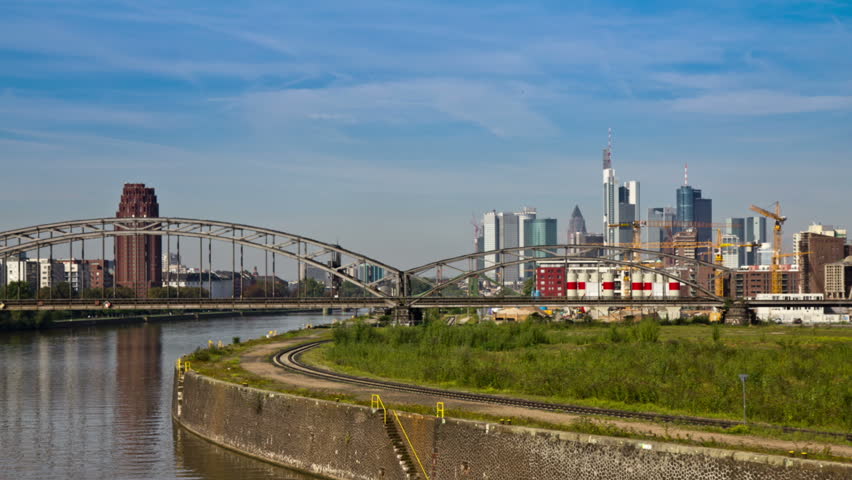 Skyline from Frankfurt Germany - Time lapse