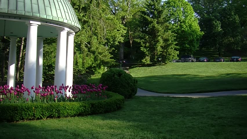 Quiet Gazebo Nestled in Green Setting 