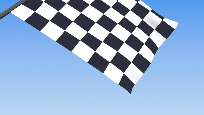 Checkered Racing Flag - 3d animation, seamless loop