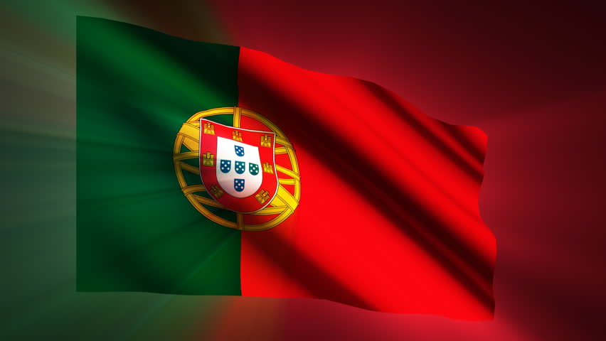 Portugal shining waving flag - HD loop 
