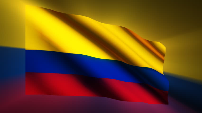 Colombian shining waving flag - HD loop 