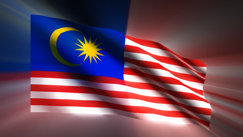 Malaysia shining waving flag - HD loop 