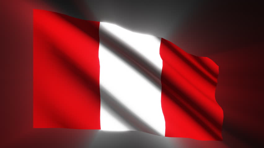 Peru shining waving flag - HD loop 