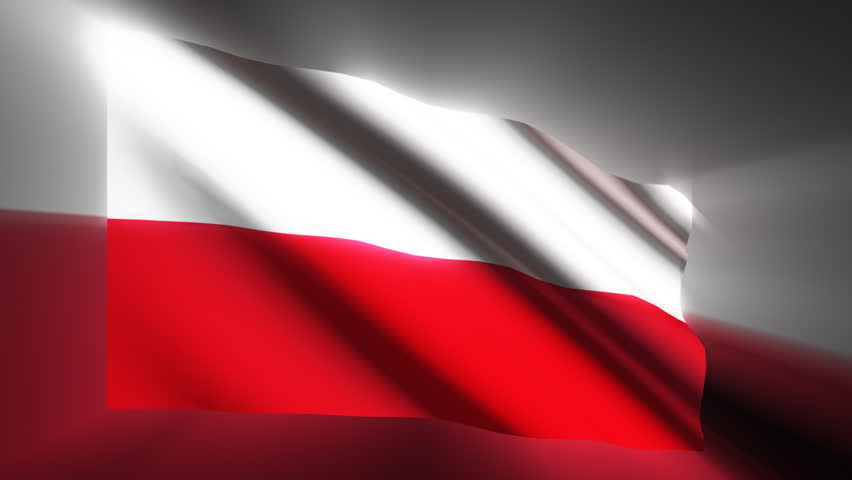 Poland shining waving flag - HD loop 