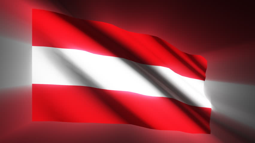 Austria shining waving flag - HD loop 