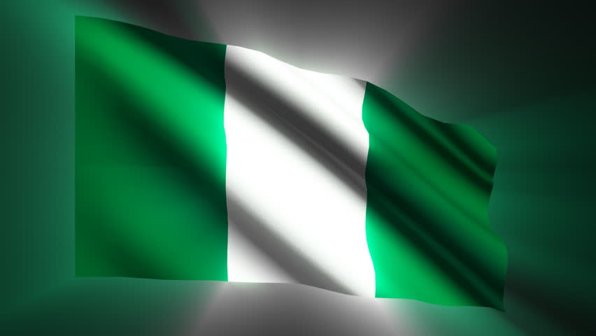 Nigeria shining waving flag - HD loop 
